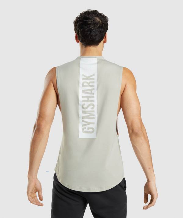Panske Tielko Gymshark Bold Drop Arm Siva | TC5712604